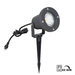 KIT de 3 projecteurs de jardin LED 5W IP65 12VAC EZDIM 3-Stage Dimmer 400Lumen 3000K