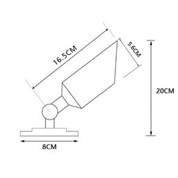 VBLED Faretto da giardino a LED "Werios" 230V AC (con piastra di montaggio) (lampadina sostituibile)