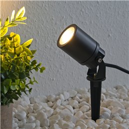 VBLED - LED-Lampe, LED-Treiber, Dimmer online beim Hersteller kaufen|Gartenstrahler mit Erdspieß rund schwarz für GU10 Leuchtmittel