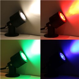 VBLED - LED-Lampe, LED-Treiber, Dimmer online beim Hersteller kaufen|Gartus® RGB+W Gartenstrahler 10W 12V Plug&Play 3er-Set mit Trafo